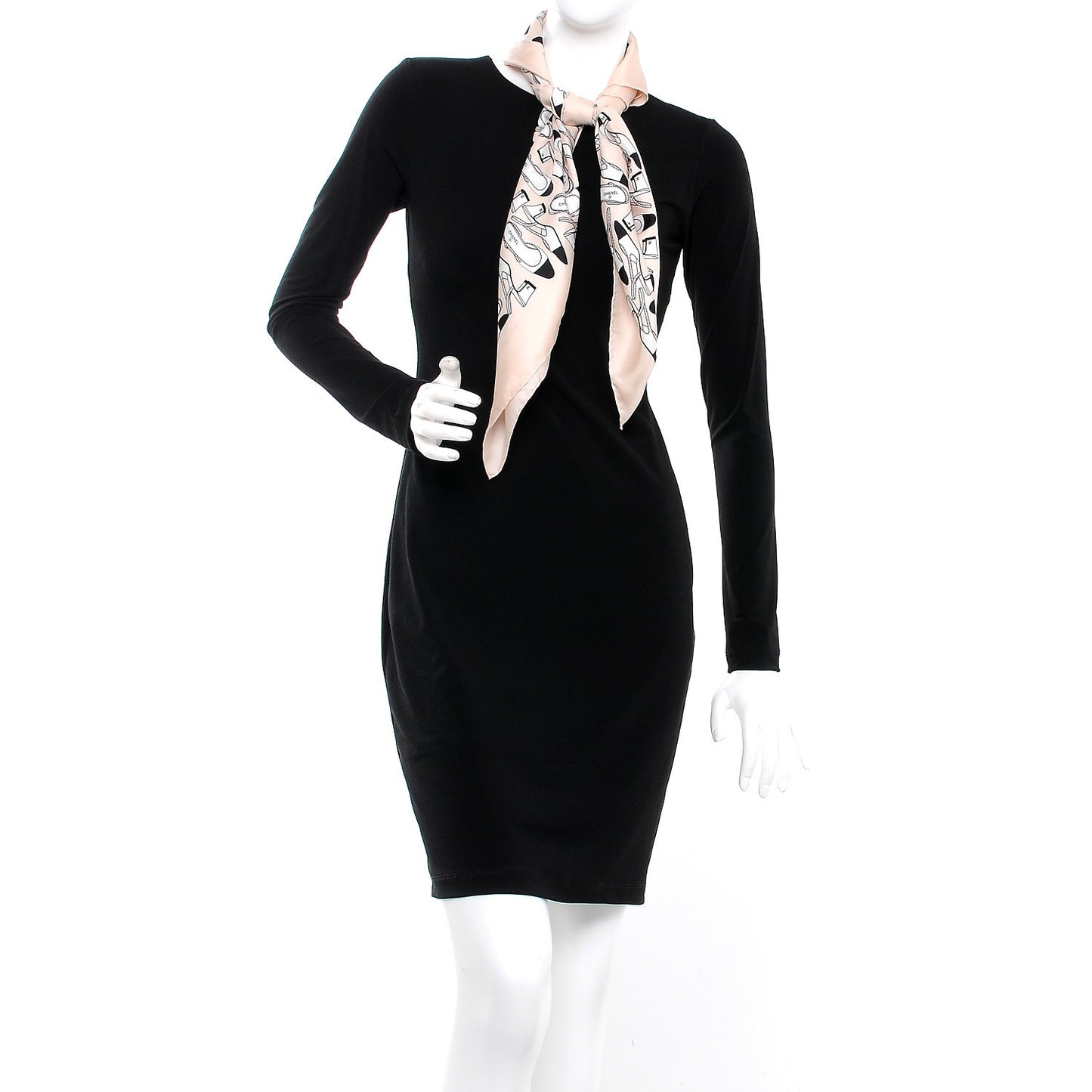 Silk CC Shoes Scarf Beige