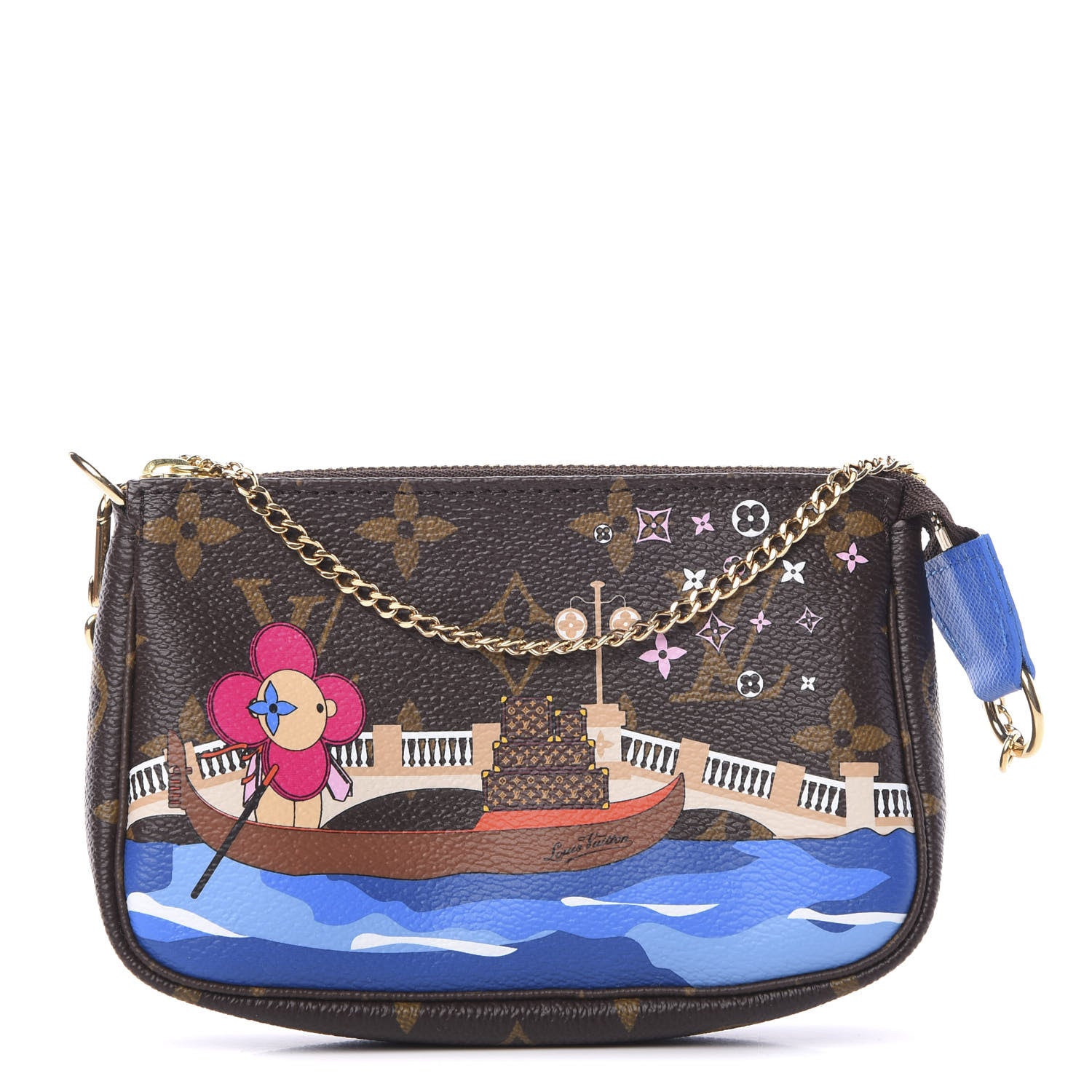 Louis Vuitton Monogram 2019 Christmas Animation Mini Venice Pochette Accessories Blue 1 of 7
