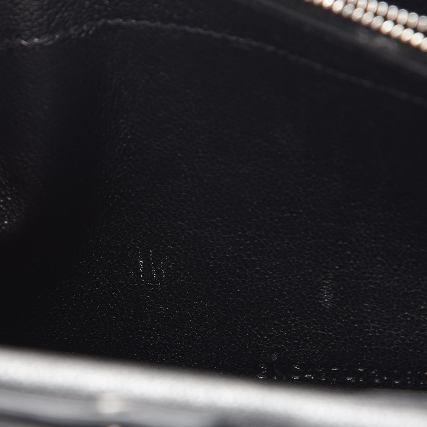 Sheepskin Tri-Quilt Monogram Envelope Chain Wallet Black