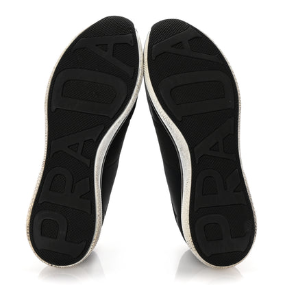 Prada Neoprene Slip On Sneakers 39 Black 6 of 9