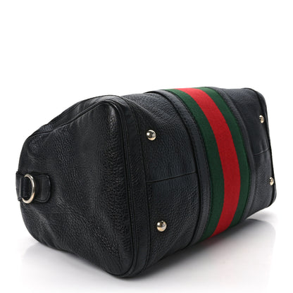 Gucci Calfskin Vintage Web Medium Boston Black 4 of 17