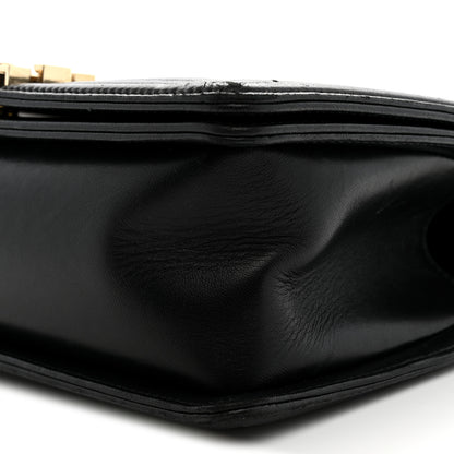 Chanel Lambskin Chain Quilted Medium Boy Flap Black 10 of 14