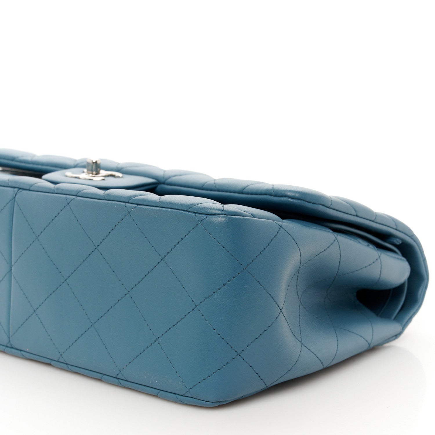 Chanel Lambskin Quilted Jumbo Double Flap Turquoise 11 of 11