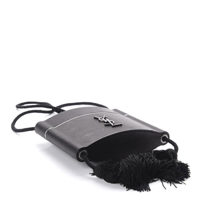 Saint Laurent Lambskin Monogram Opyum Tassel Bag Black 4 of 10