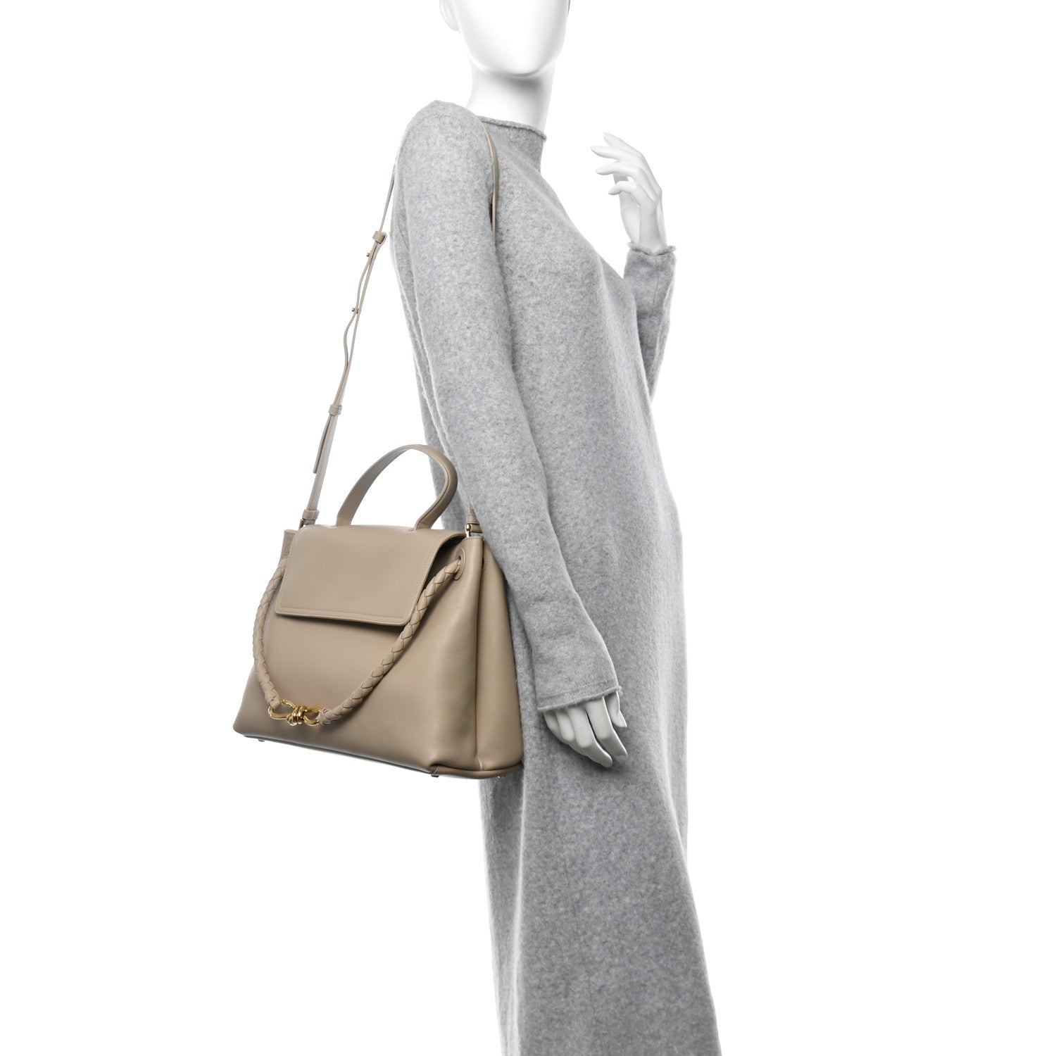 Bottega Veneta Silky Calfskin Medium Ciao Ciao Ecru 2 of 10