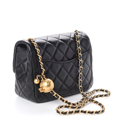 Chanel Lambskin Quilted Mini Pearl Crush Flap Black 2 of 10