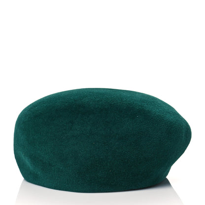 Gucci Velvet Beret Hat Green 2 of 7
