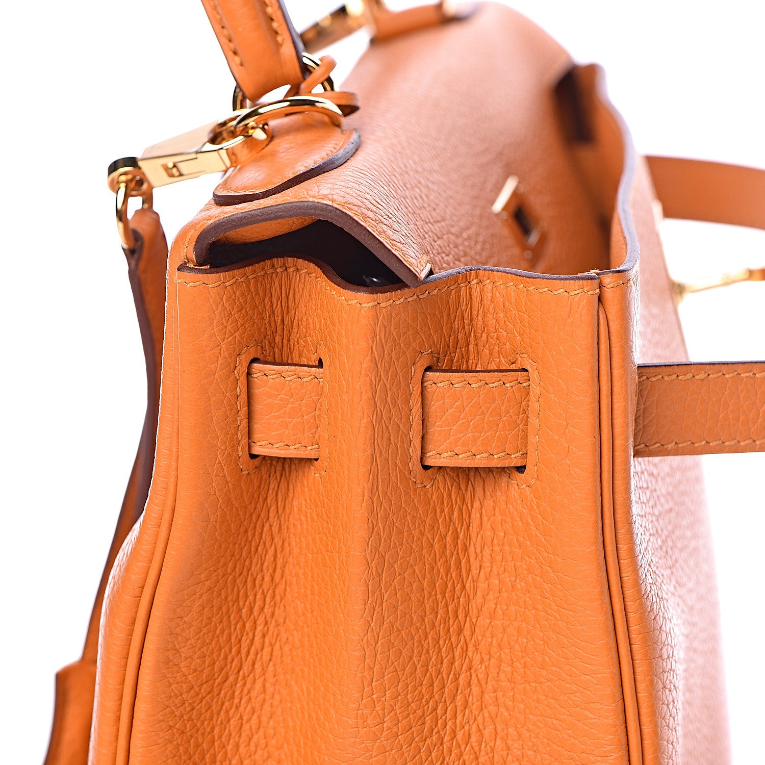 Hermes Taurillon Clemence Kelly Retourne 28 Abricot 20 of 38