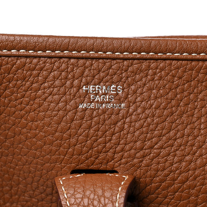 Hermes Taurillon Clemence Evelyne PM Gold 6 of 10