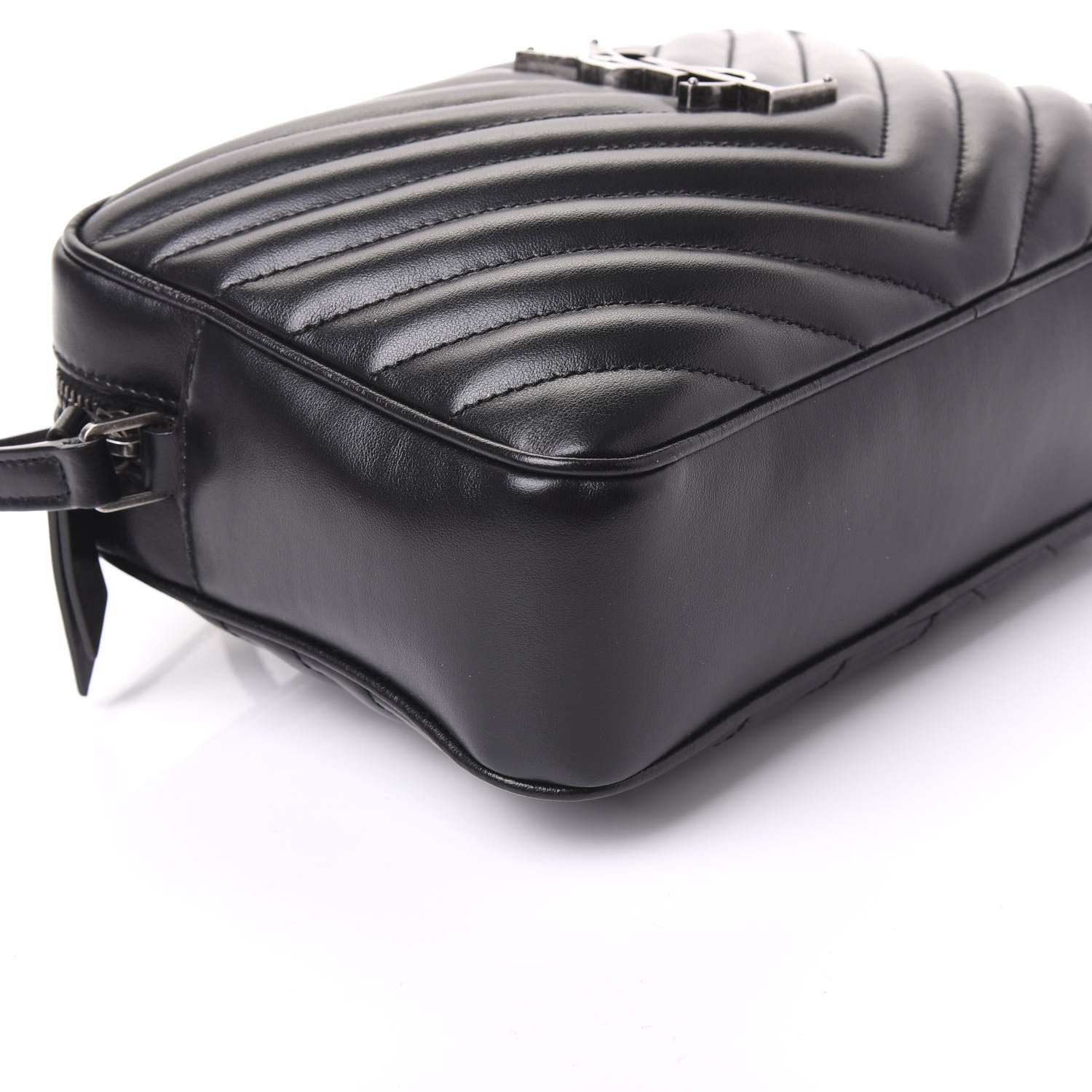 Saint Laurent Calfskin Matelasse Monogram Lou Camera Bag Black 5 of 9