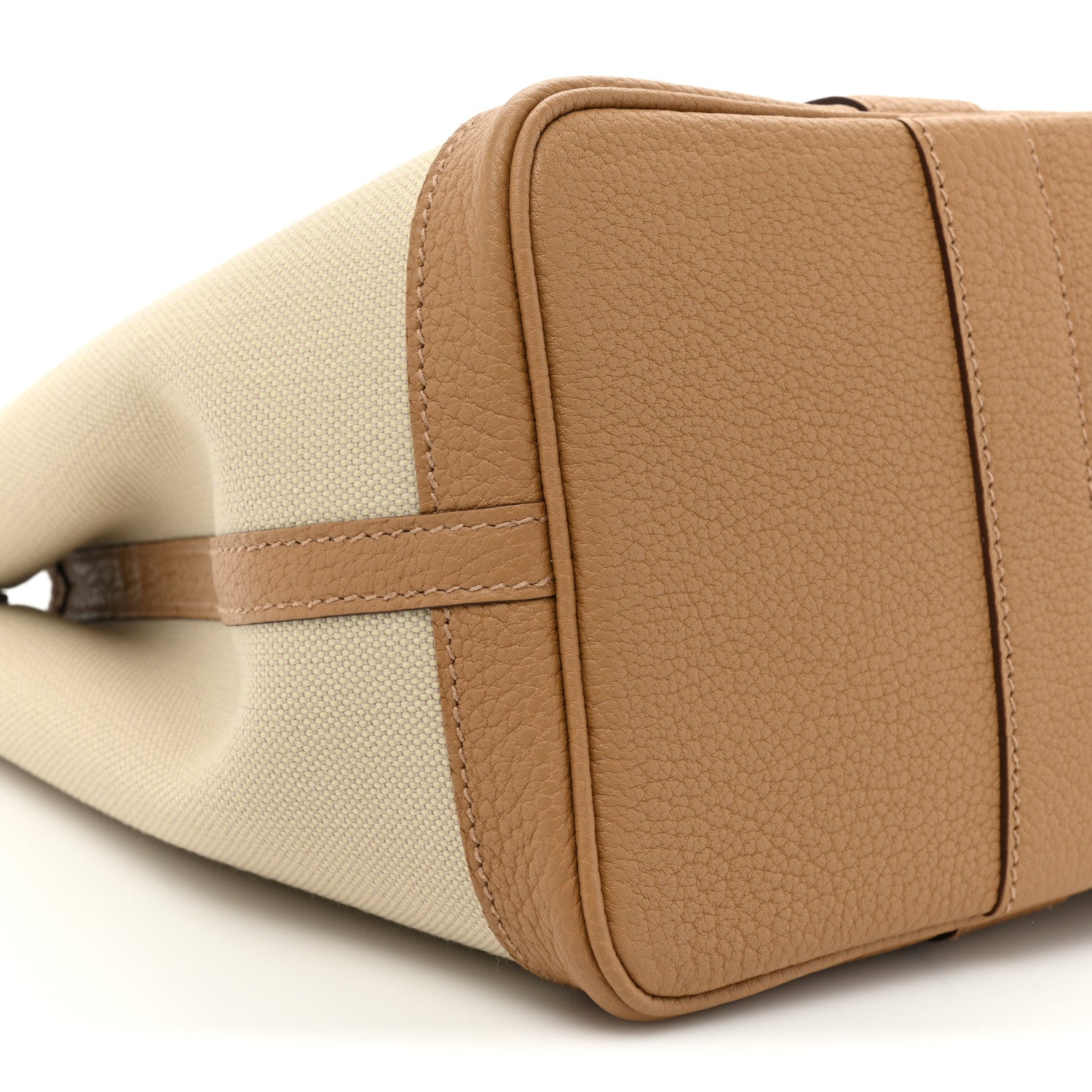 Hermes Toile Militaire Vache Country Garden Party 30 TPM Tote Beton Biscuit 9 of 13