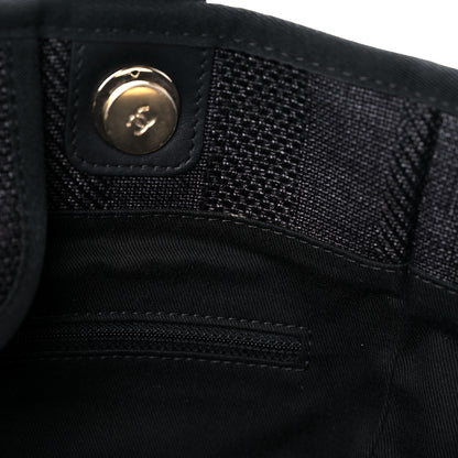 Chanel Mixed Fibers Calfskin Striped Medium Deauville Tote Black 15 of 20