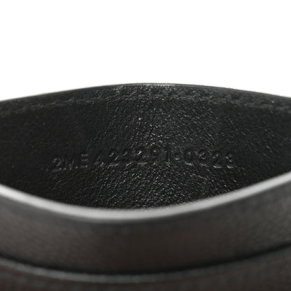 Saint Laurent Grain De Poudre Matelasse Chevron Monogram Credit Card Case Black 7 of 10
