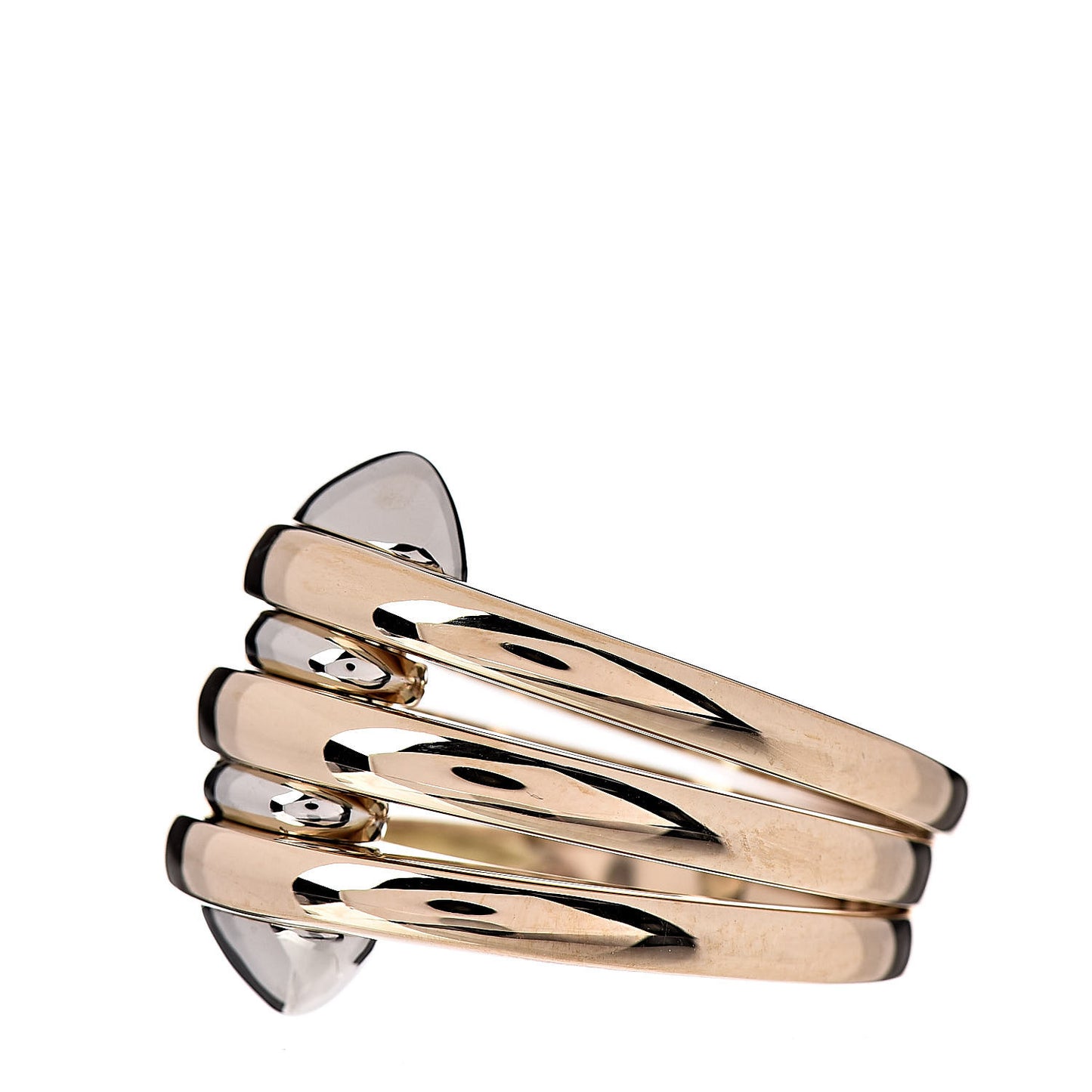 18K White Yellow Gold Triple Band Ring 54 6.75