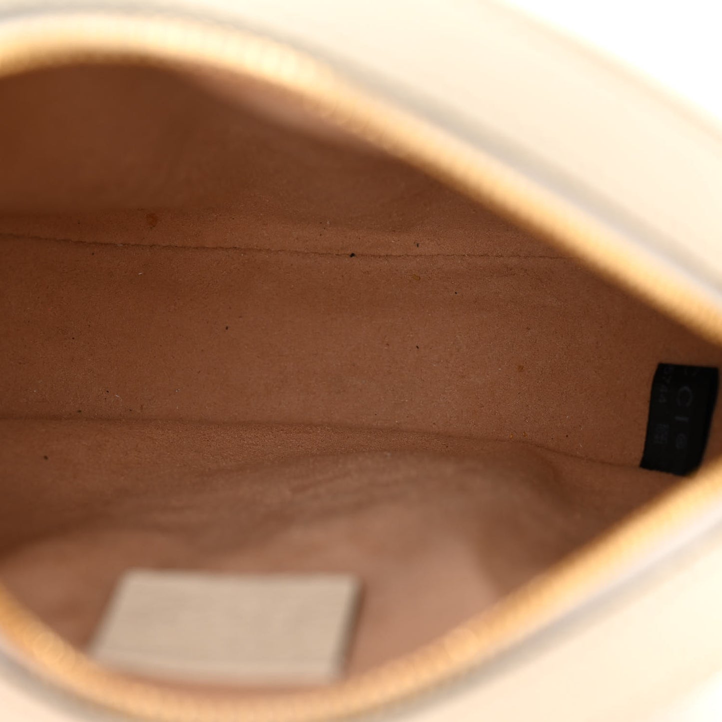Textured Calfskin Web Mini Ophidia Round Shoulder Bag Mystic White