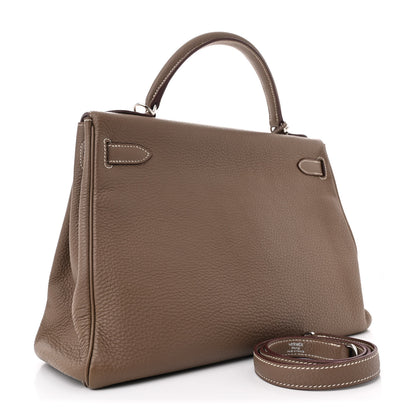 Hermes Togo Kelly Retourne 32 Etoupe 3 of 13