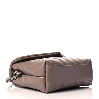 Saint Laurent Calfskin Y Quilted Monogram Toy Loulou Satchel Dusty Grey 4 of 10