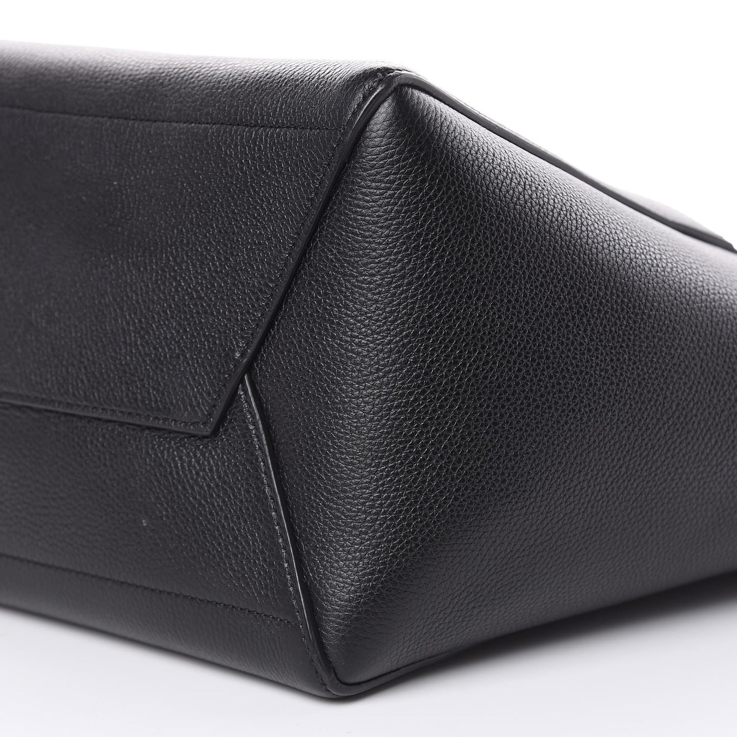 Soft Grained Calfskin Sangle Bucket Bag Black