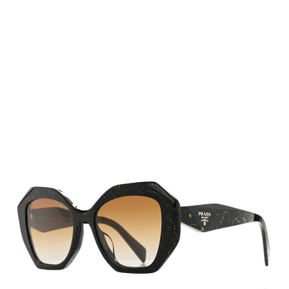 Prada Acetate Polarized Symbole Sunglasses SPR 16W-F Black Marble 1 of 6