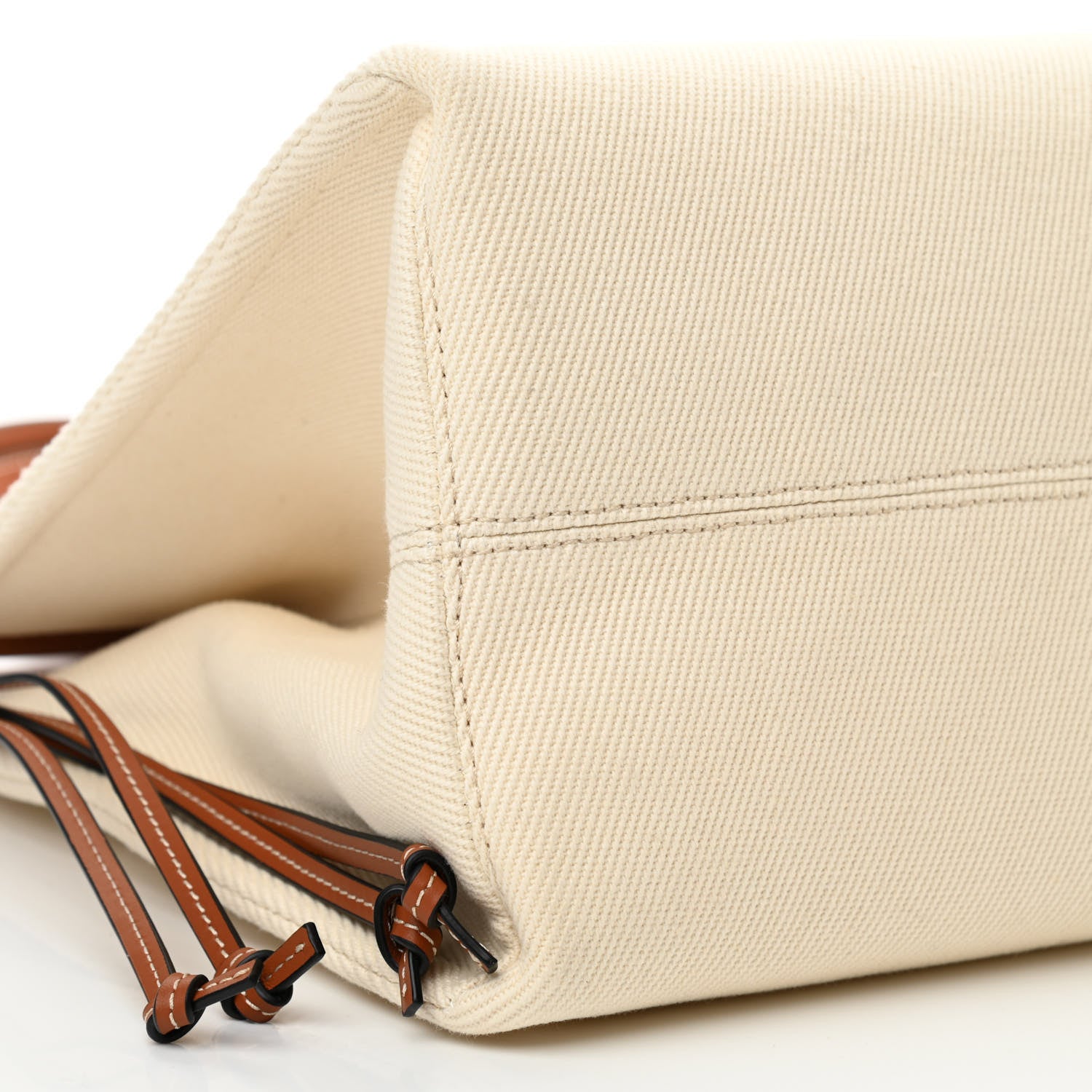 Loewe Canvas Calfskin Cushion Tote Beige 8 of 9