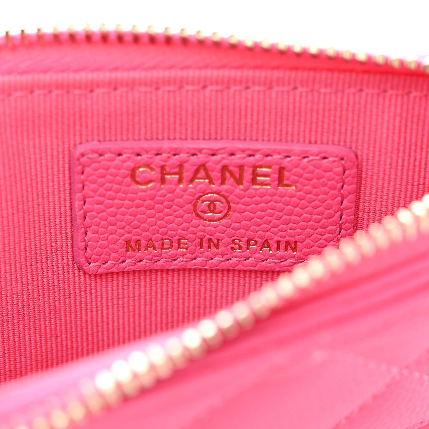 Chanel Caviar Quilted Flap Zip Card Holder Dark Pink 6 of 11