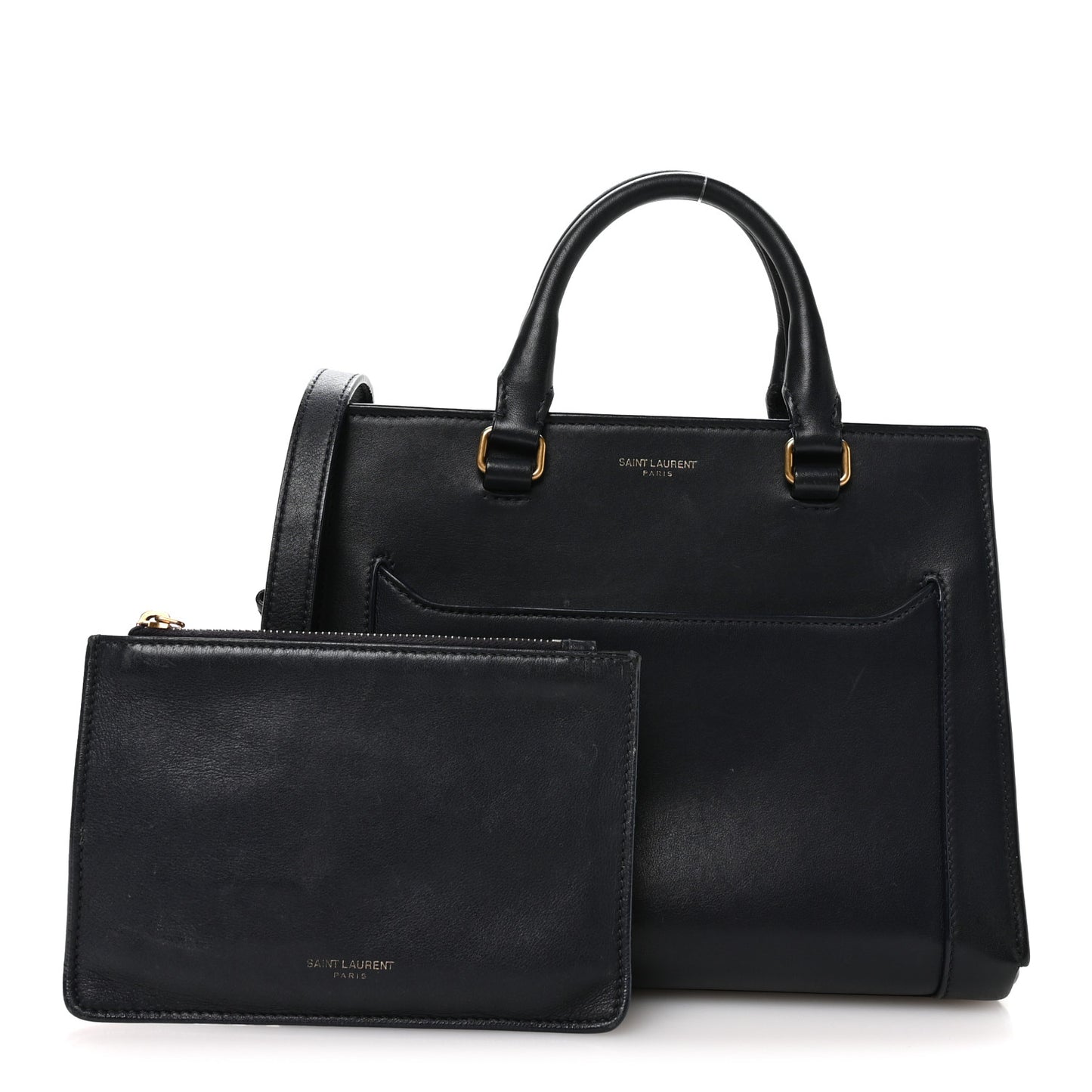 Smooth Calfskin Small East Side Tote Midnight Blue