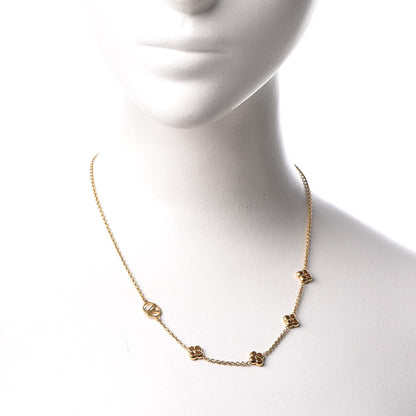 Louis Vuitton Flower Full Necklace Gold 2 of 9