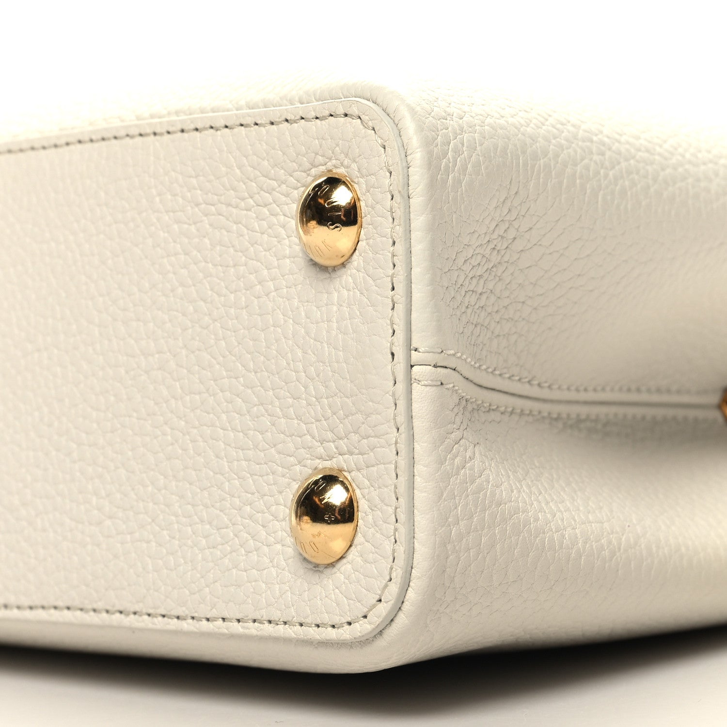 Louis Vuitton Taurillon Capucines BB White Cedrat 10 of 10