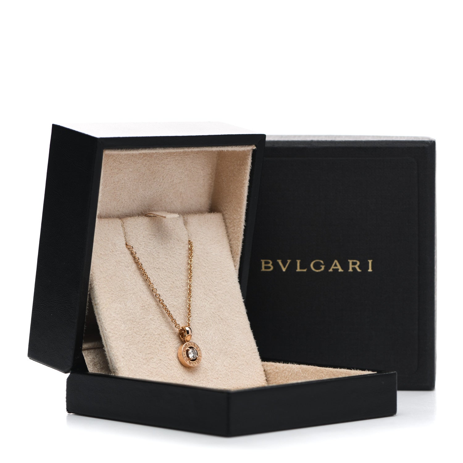 Bulgari 18K Rose Gold Diamond BVLGARI BVLGARI Pendant Necklace 7 of 7