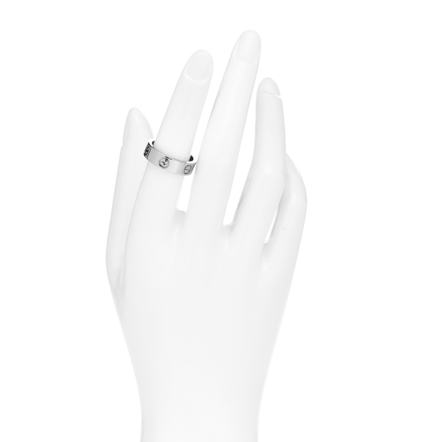 Cartier 18K White Gold 5.5mm LOVE Ring 54 6.75 2 of 4