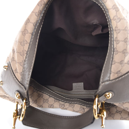 Gucci Monogram Large Jockey Hobo Grey 5 of 7