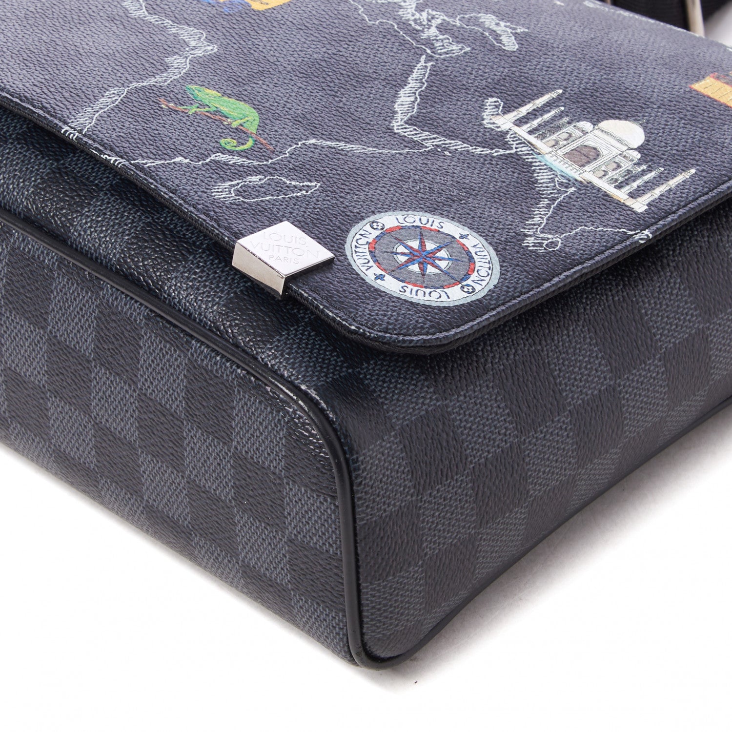 Louis Vuitton Damier Graphite World Map District PM 4 of 7