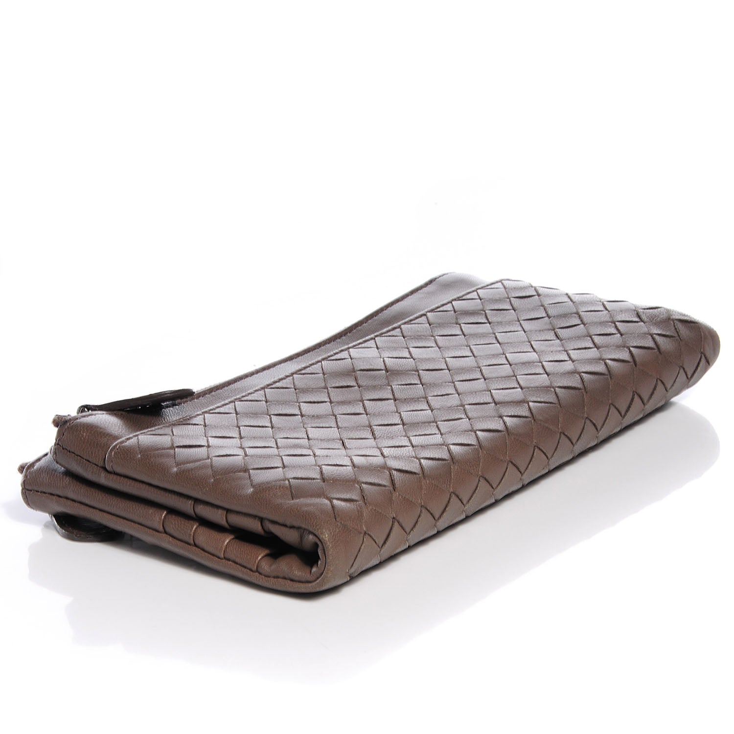 Bottega Veneta Nappa Intrecciato Double Zip Clutch Wallet Ebano 4 of 9