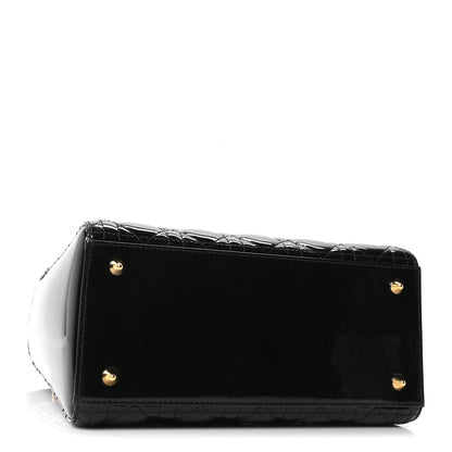 Christian Dior Patent Cannage Medium Lady Dior Black 3 of 9