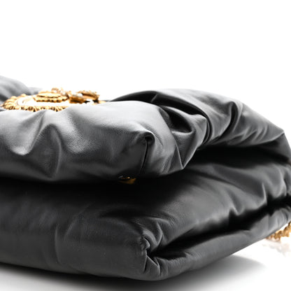 Dolce & Gabbana Calfskin Devotion Clutch With Chain Black 9 of 9