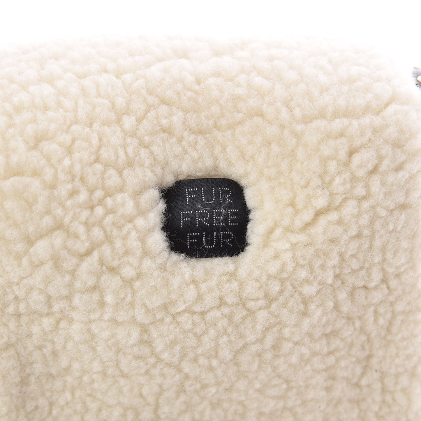 Eco Alter Nappa Eco Shearling Popper Shoulder Bag Natural