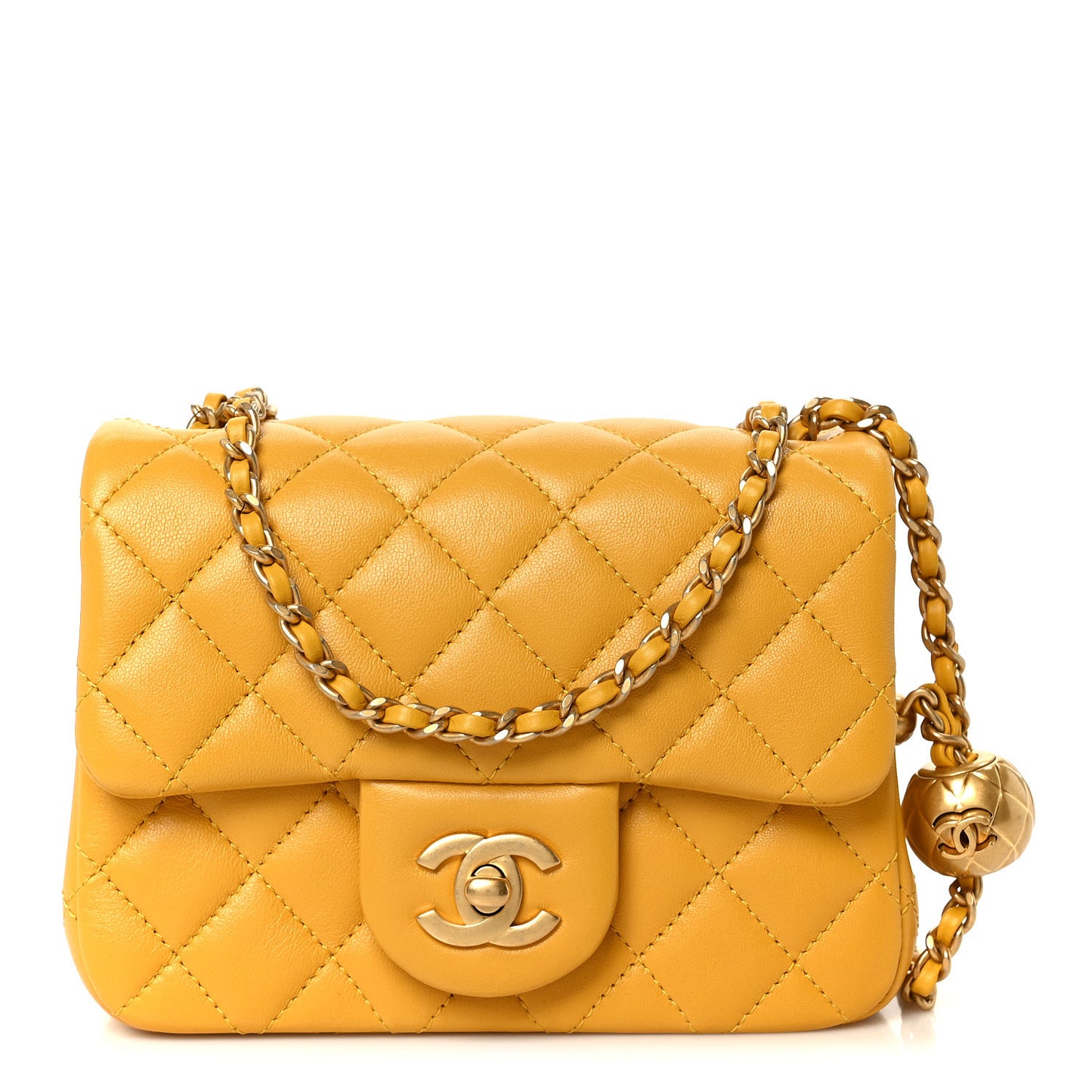 Lambskin Quilted Mini Pearl Crush Flap Juane