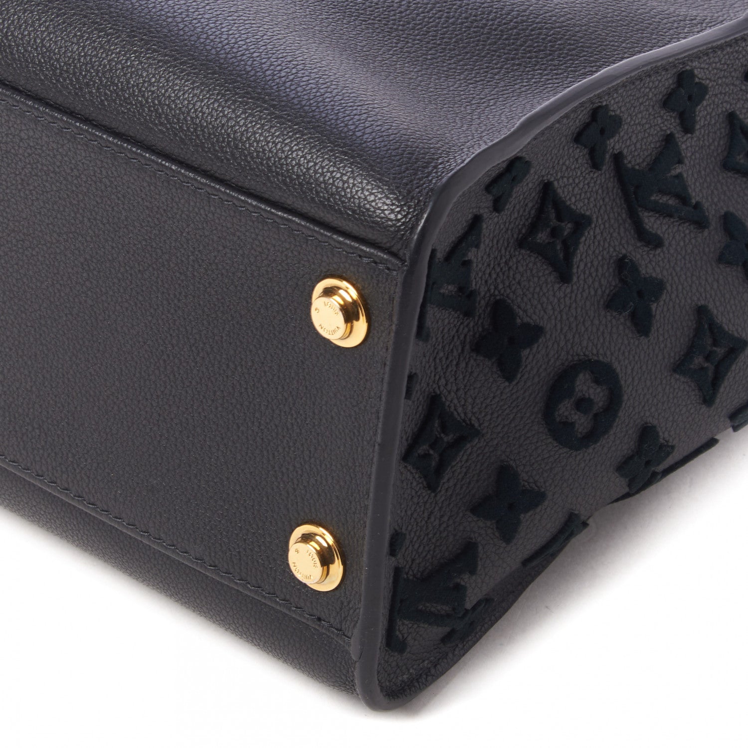 Louis Vuitton Calfskin Monogram Tufting On My Side Black 7 of 9