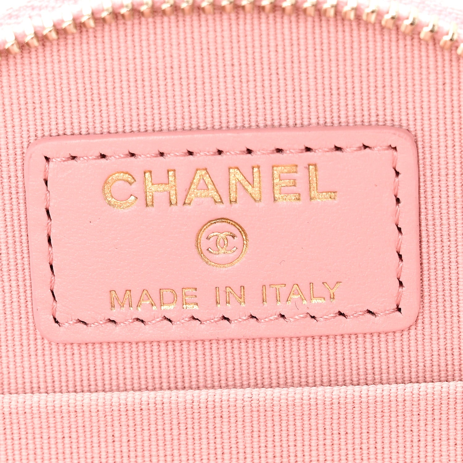Chanel Caviar Quilted Round Handle With Care Vanity With Chain Pink 7 of 12