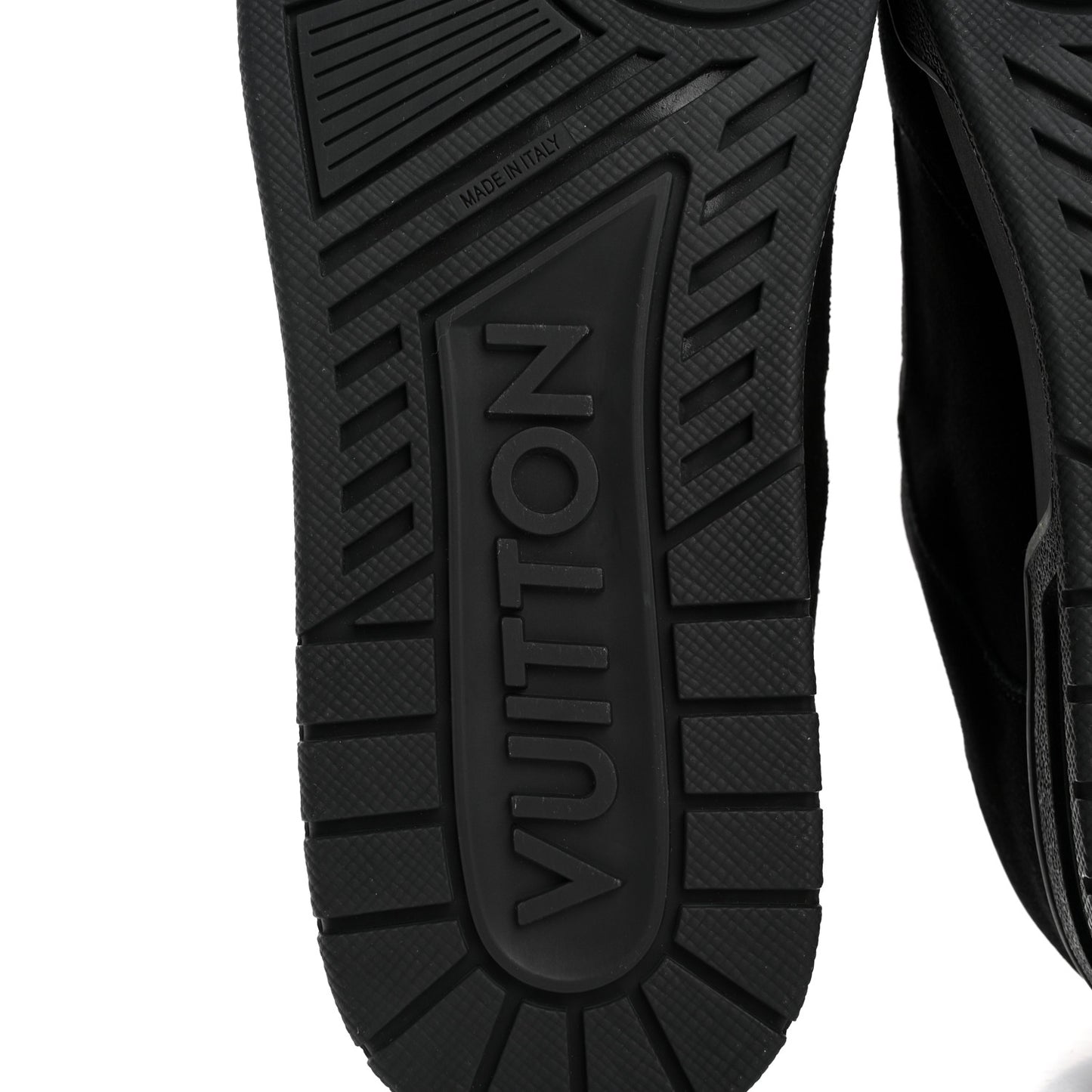 Suede Mens LV Trainer Sneakers 9 Black