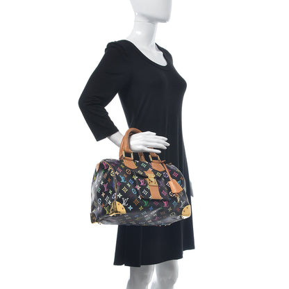 Louis Vuitton Monogram Multicolor Speedy 30 Black 2 of 11