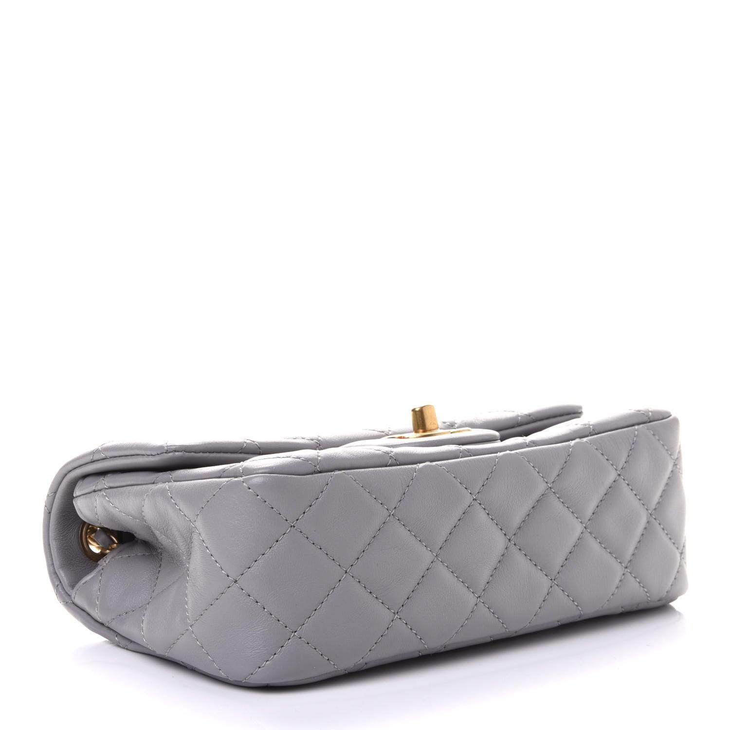 Chanel Lambskin Quilted Mini Rectangular Pearl Crush Flap Grey 3 of 11