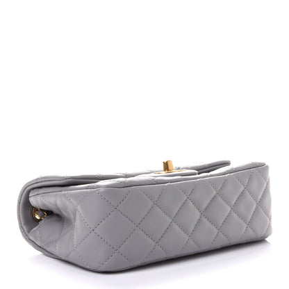 Chanel Lambskin Quilted Mini Rectangular Pearl Crush Flap Grey 3 of 11