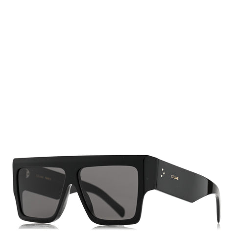 Acetate Flat Top Rectangular Sunglasses CL400921 Black