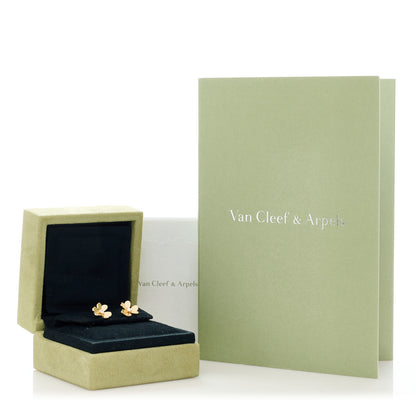 Van Cleef & Arpels 18K Yellow Gold Diamond Mini Frivole Earrings 5 of 5