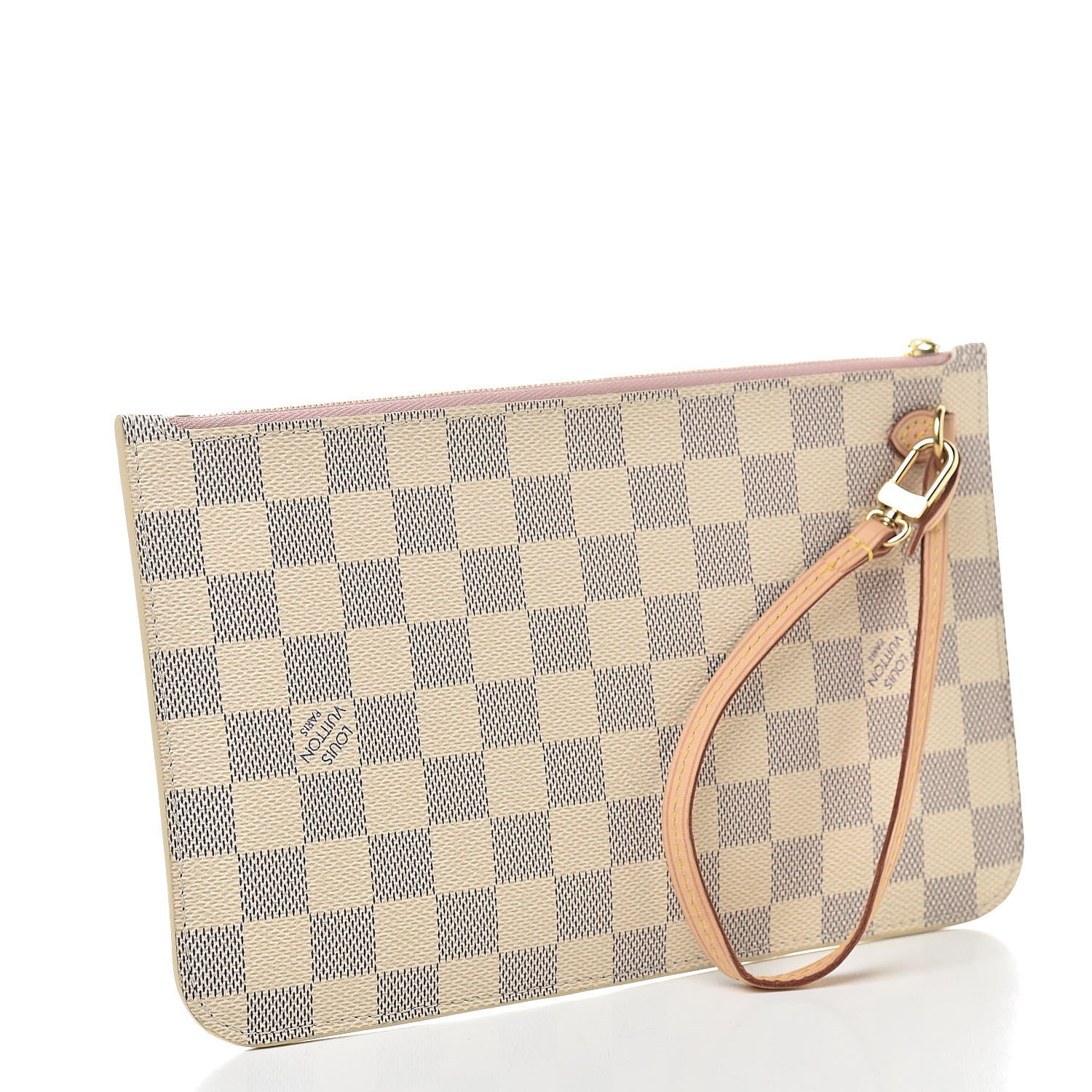 Louis Vuitton Damier Azur Neverfull MM GM Pochette Rose Ballerine 3 of 8
