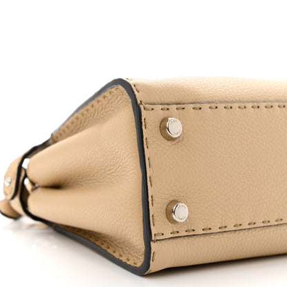 Fendi Cuoio Romano Selleria Medium Peekaboo Iconic Essentially Satchel Paglia Latte Mou 10 of 11
