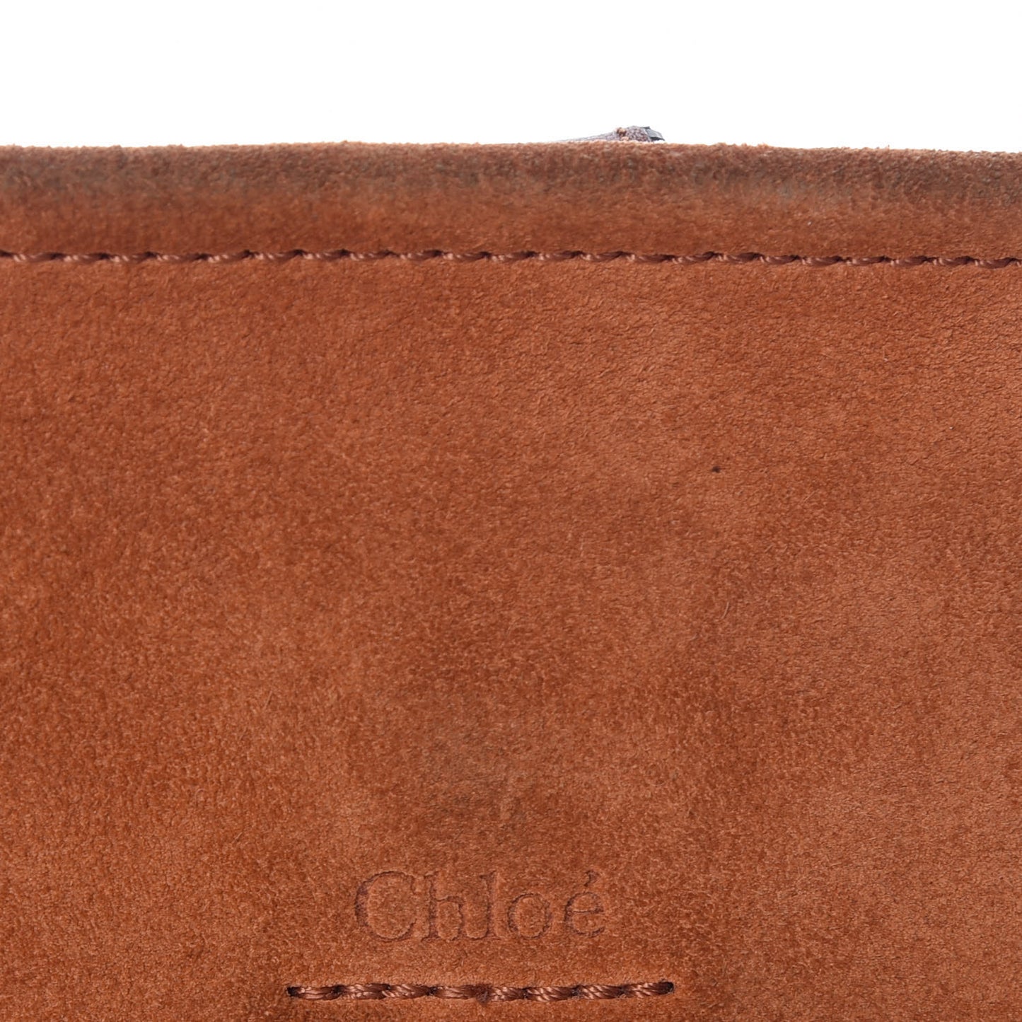 Suede Calfskin Mini Faye Bracelet Bag Tobacco