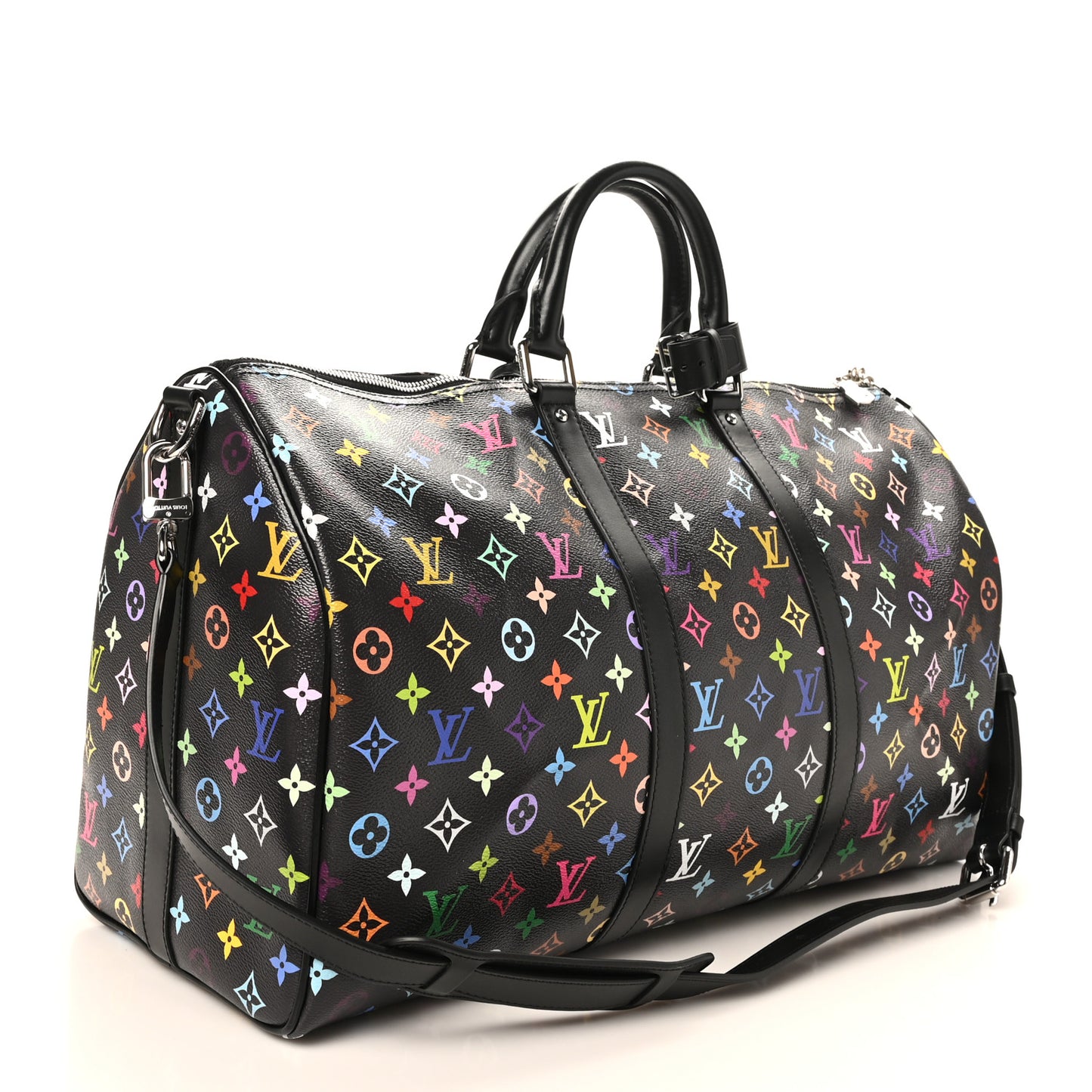 LV X TM Monogram Multicolor Keepall Bandouliere 50 Black