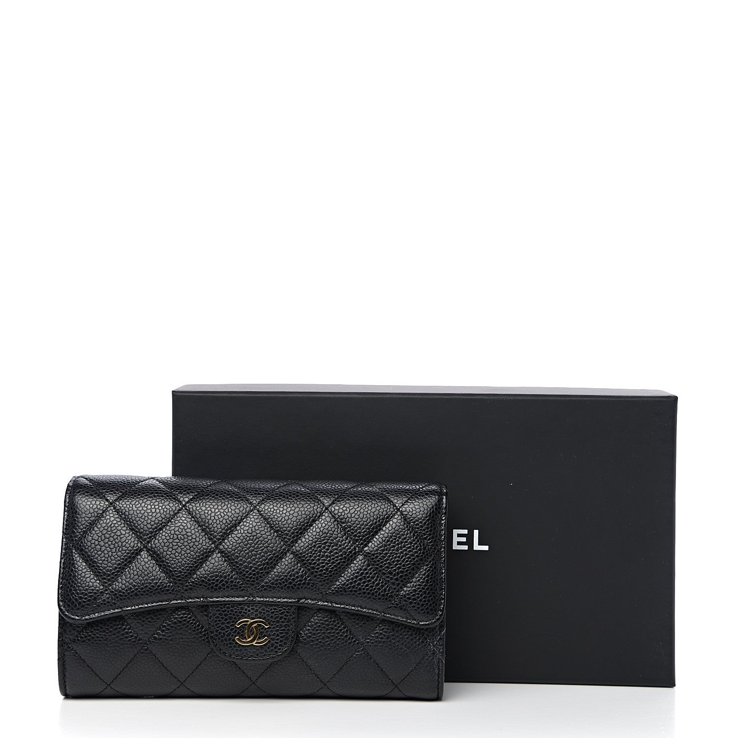 Chanel Caviar Quilted Large Flap Wallet Black 10 of 10